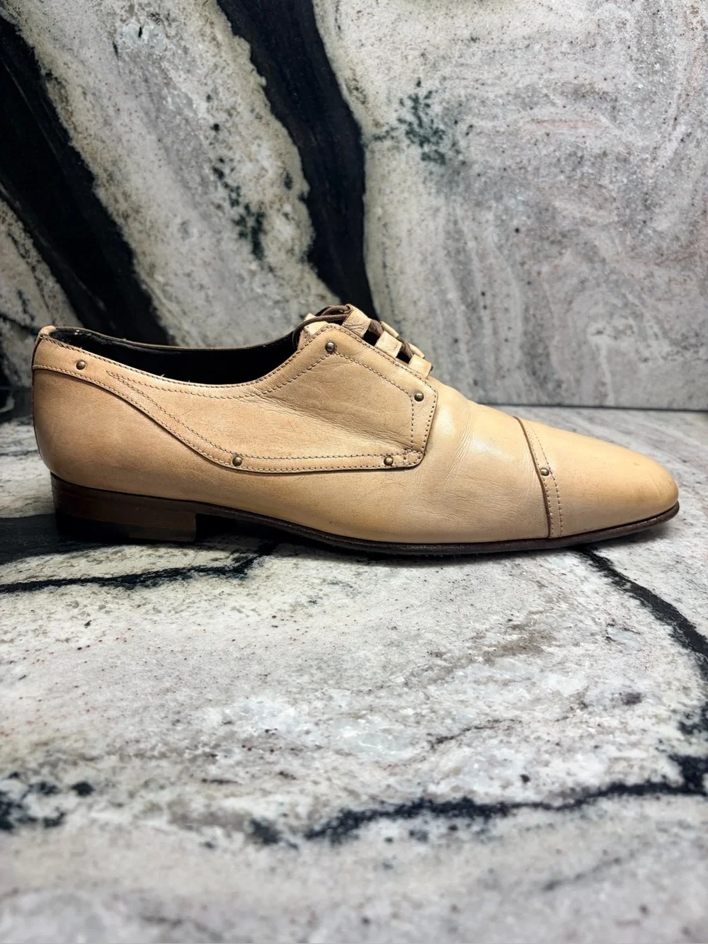 a.testoni Bologna Leather Dress Shoes Men’s 6.5 UK / 7.5 US Made Italy